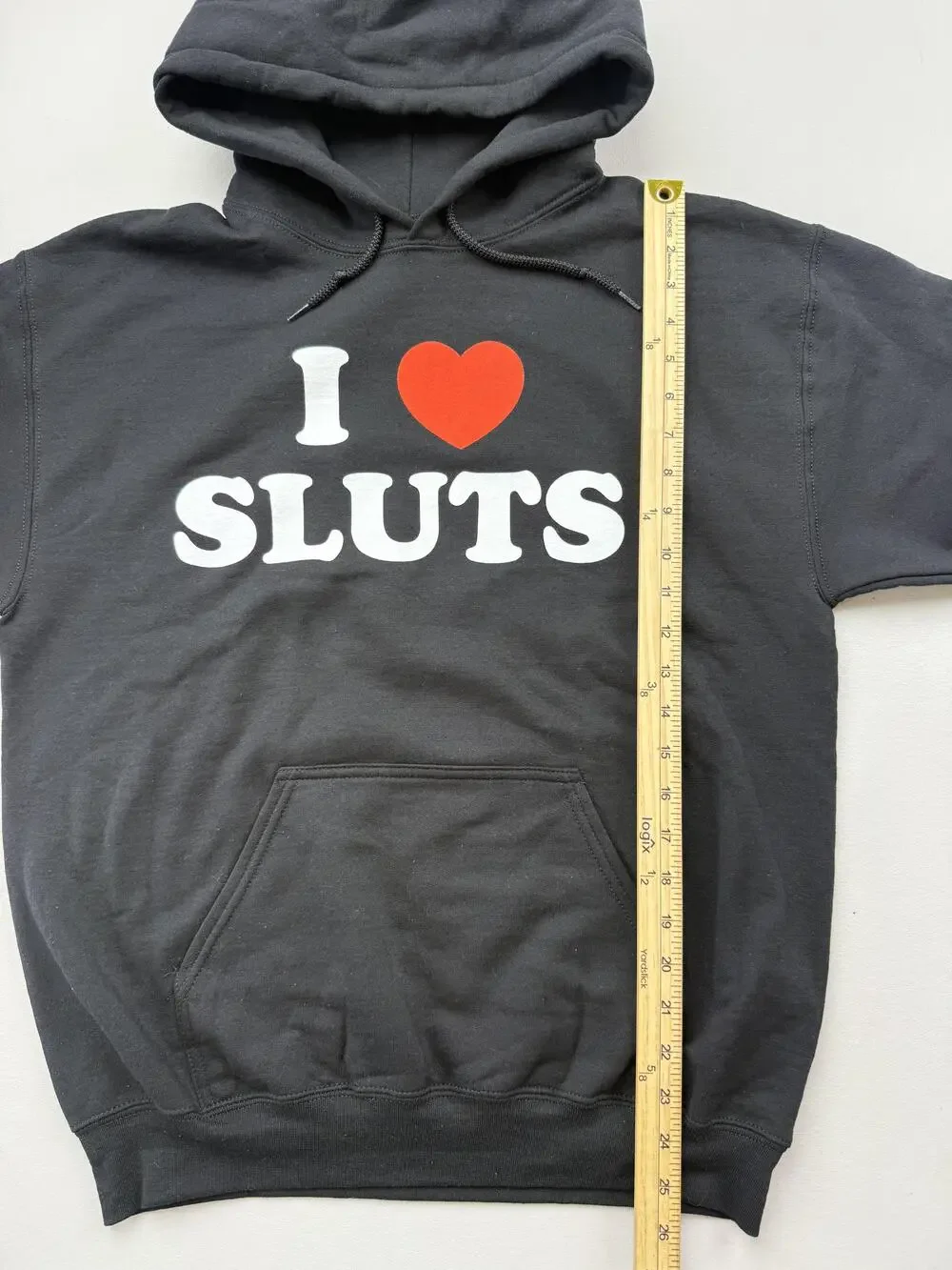 Danny Duncan Hoodie Sweatshirt Mens Medium Black Pullover Fleece I Heart Sluts